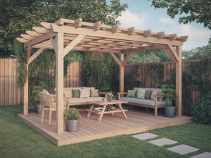 Intégrer une pergola végétalisée à votre jardin pour compléter votre abri ou cabane