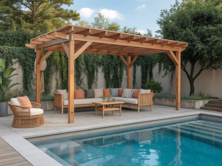 Pergola piscine moderne idées de design élégant et matériaux durables pour sublimer votre jardin